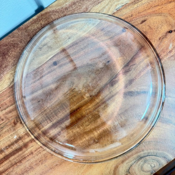 Anchor Hocking Fire-King Clear Glass 9 Inch Pie Plates Set of 2 450 Made in USA - Picture 7 of 9